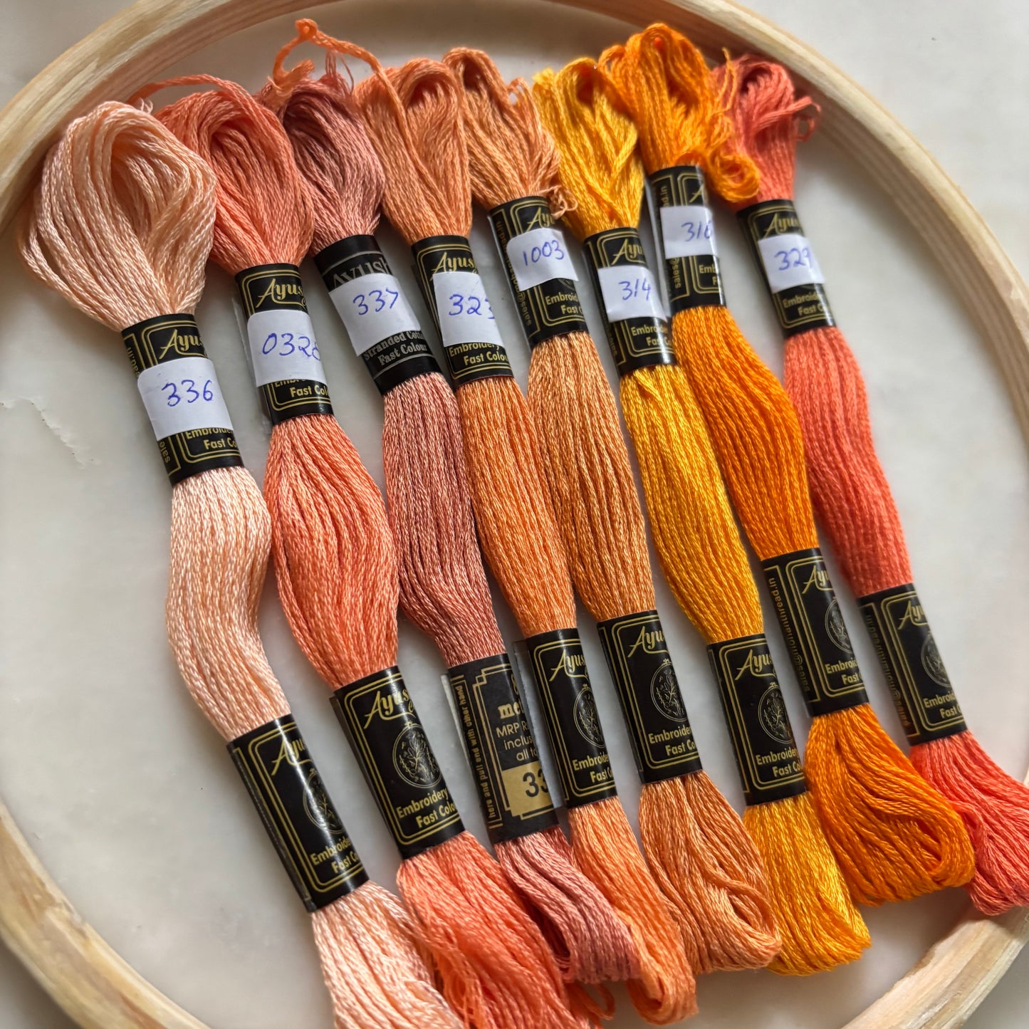 Embroidery Threads - Orange Hues