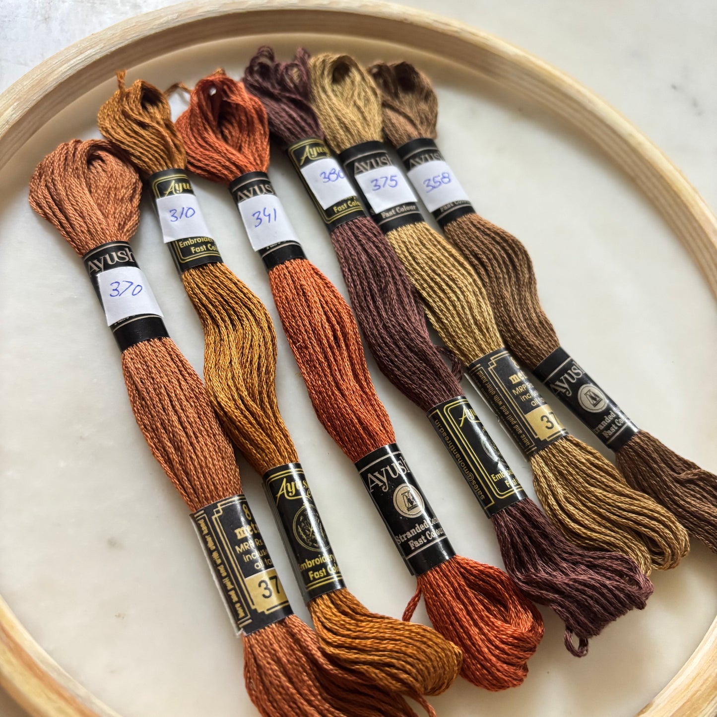 Embroidery Threads - Earthy Hues