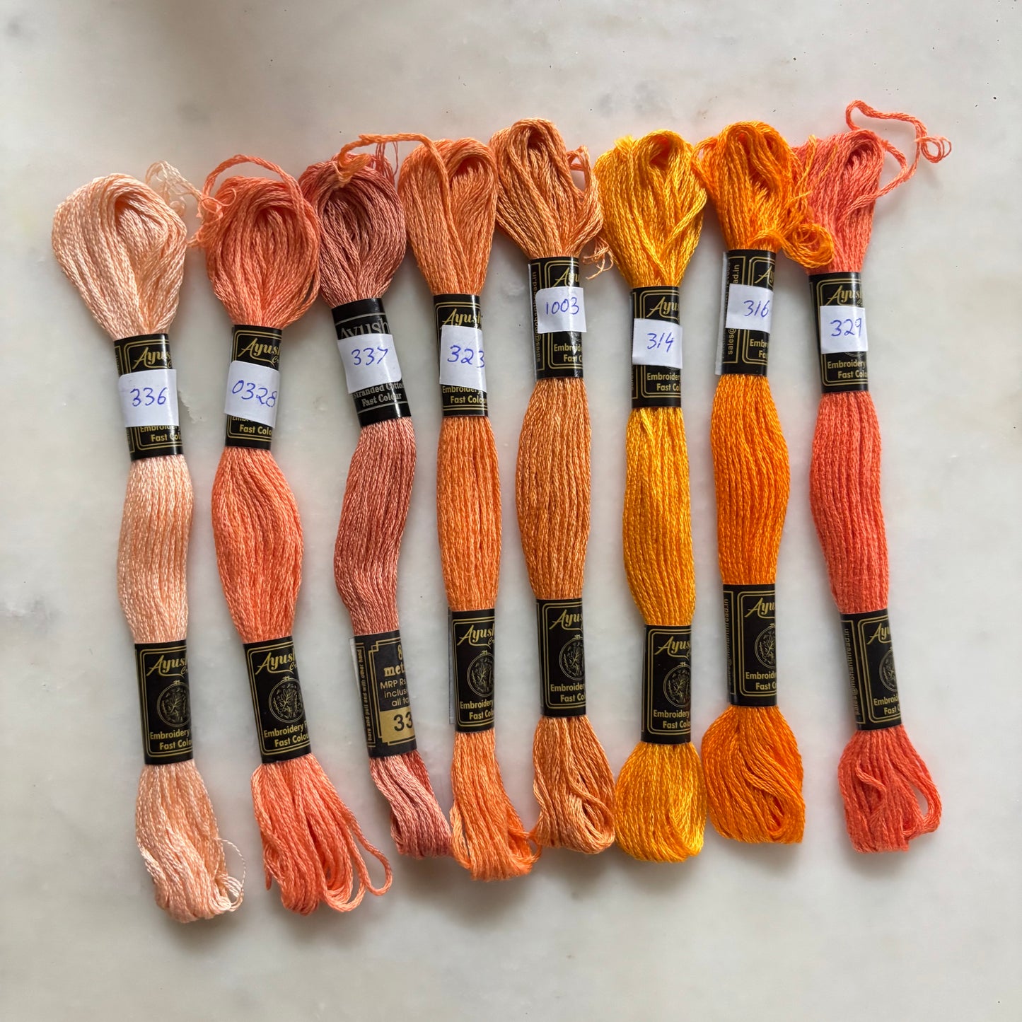 Embroidery Threads - Orange Hues