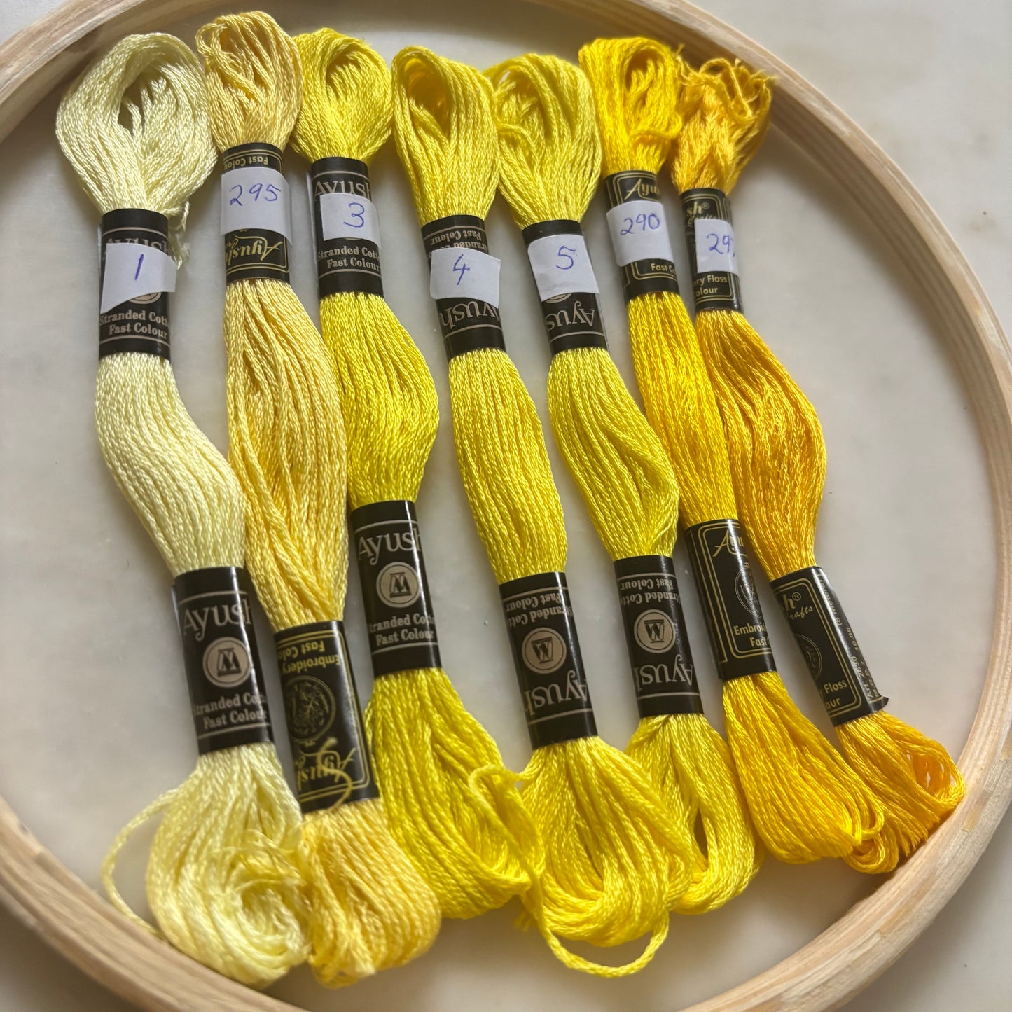 Embroidery Threads - Yellow Hues