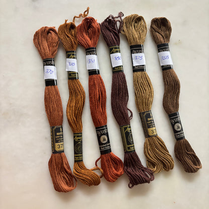 Embroidery Threads - Earthy Hues