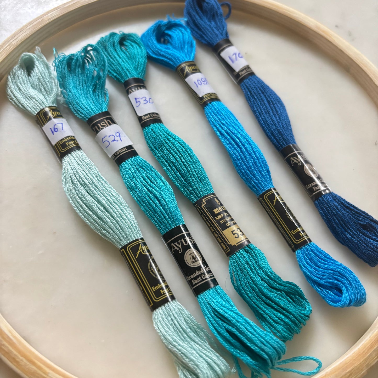 Embroidery Threads - Blue Hues I